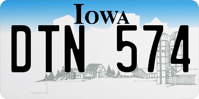 IA license plate DTN574