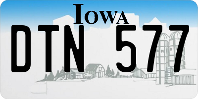 IA license plate DTN577