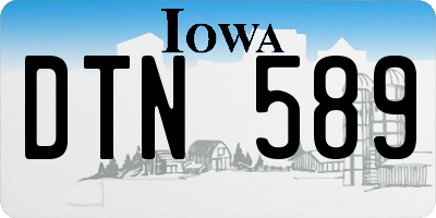 IA license plate DTN589