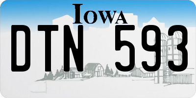 IA license plate DTN593