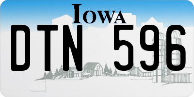 IA license plate DTN596