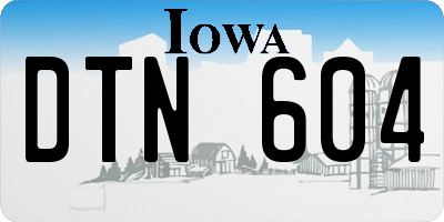 IA license plate DTN604