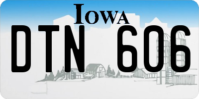 IA license plate DTN606