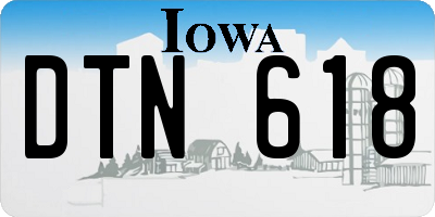 IA license plate DTN618