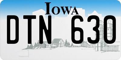 IA license plate DTN630