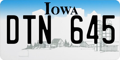 IA license plate DTN645