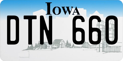 IA license plate DTN660