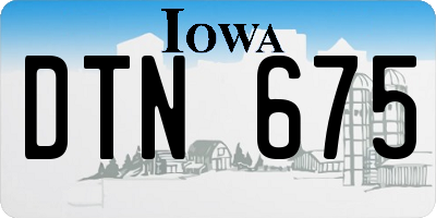 IA license plate DTN675
