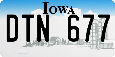 IA license plate DTN677