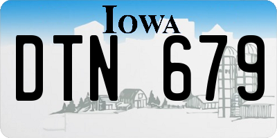 IA license plate DTN679