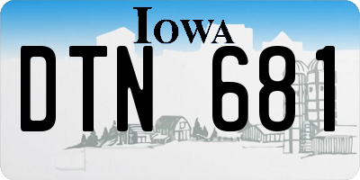 IA license plate DTN681