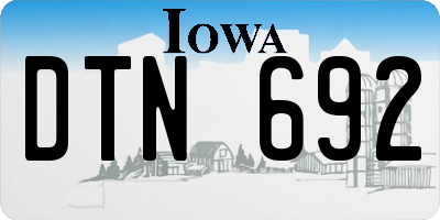 IA license plate DTN692
