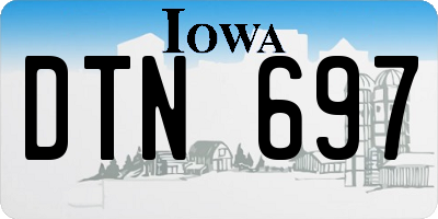 IA license plate DTN697