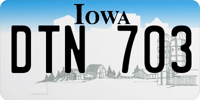 IA license plate DTN703