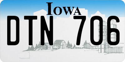 IA license plate DTN706