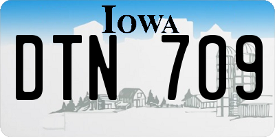 IA license plate DTN709