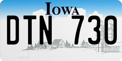 IA license plate DTN730