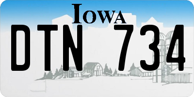 IA license plate DTN734