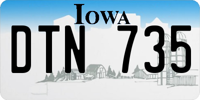 IA license plate DTN735
