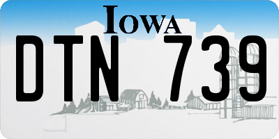 IA license plate DTN739