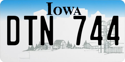 IA license plate DTN744