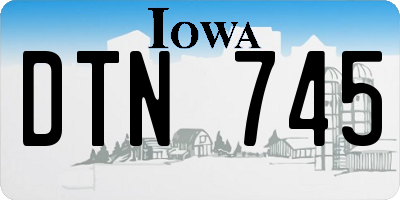 IA license plate DTN745