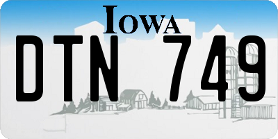 IA license plate DTN749