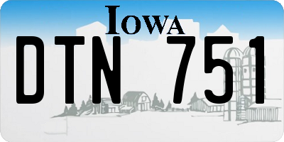 IA license plate DTN751