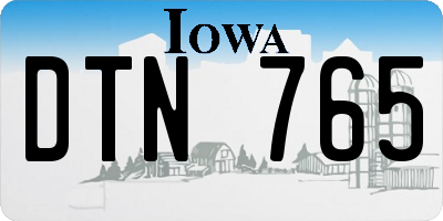 IA license plate DTN765
