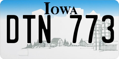 IA license plate DTN773