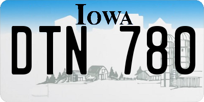 IA license plate DTN780