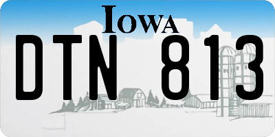 IA license plate DTN813