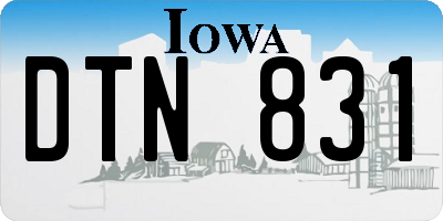 IA license plate DTN831