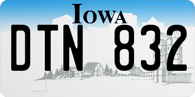 IA license plate DTN832