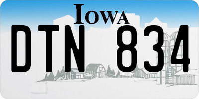 IA license plate DTN834