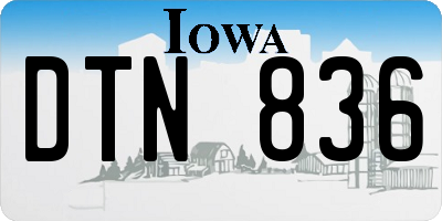 IA license plate DTN836