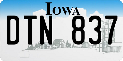 IA license plate DTN837