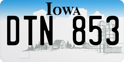 IA license plate DTN853