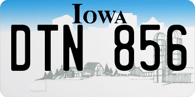 IA license plate DTN856