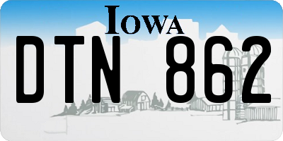 IA license plate DTN862