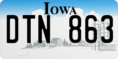 IA license plate DTN863