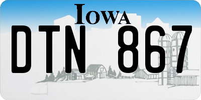 IA license plate DTN867
