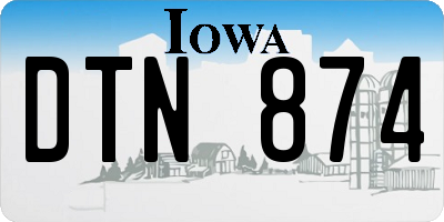 IA license plate DTN874