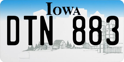 IA license plate DTN883