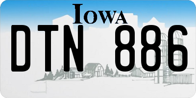 IA license plate DTN886