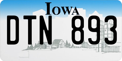IA license plate DTN893