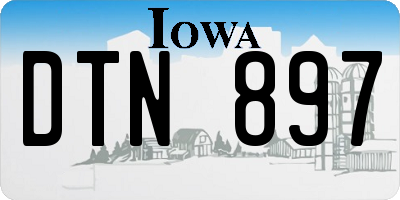 IA license plate DTN897