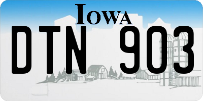 IA license plate DTN903