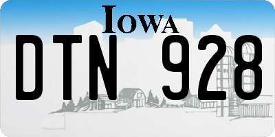 IA license plate DTN928