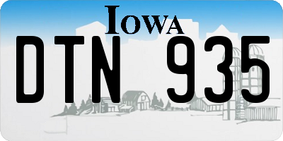 IA license plate DTN935